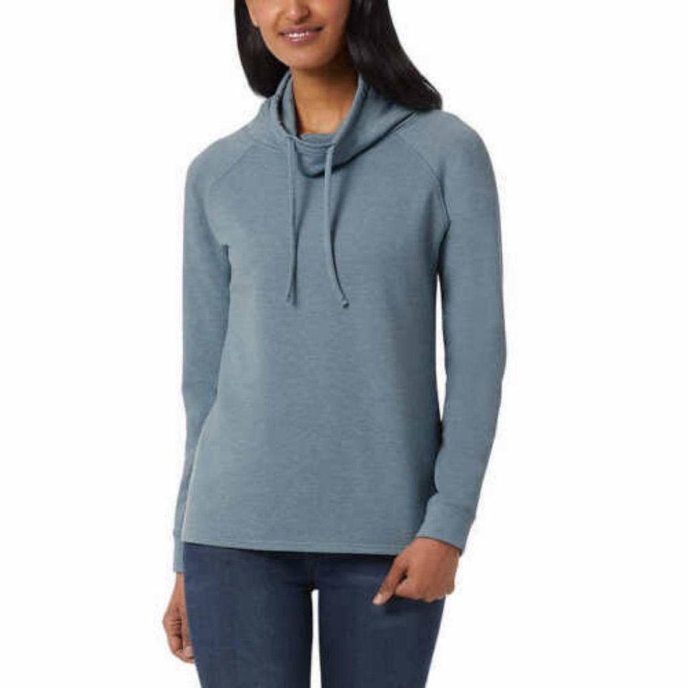 32 Degrees Funnel Cowl Neck Pullover Jacket - Iron Curtain Blue*